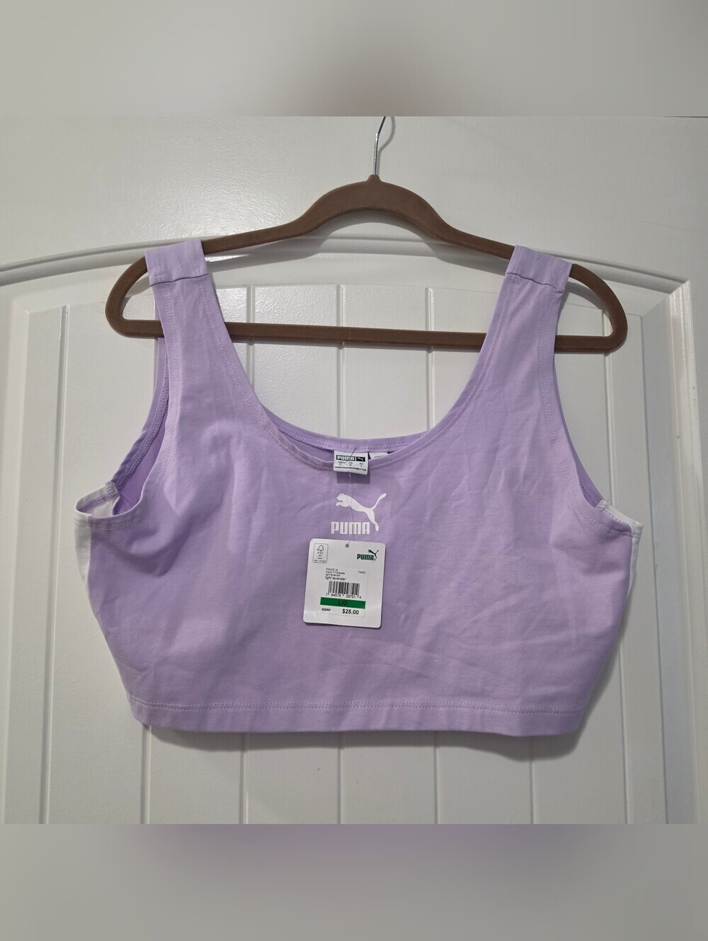 Puma Lavender Scoop-Neck Bralette